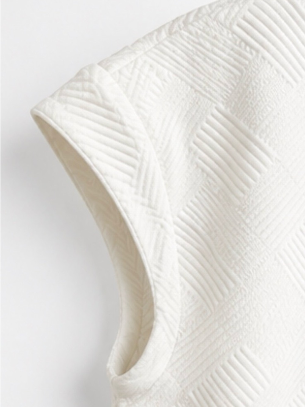 Entro White Textured Shift Dress 1X Cap Sleeve Pocket NWT Boutique - Picture 7 of 10